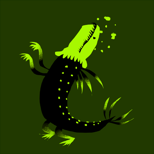 <h2>Green Lizard</h2> He can do tricks.